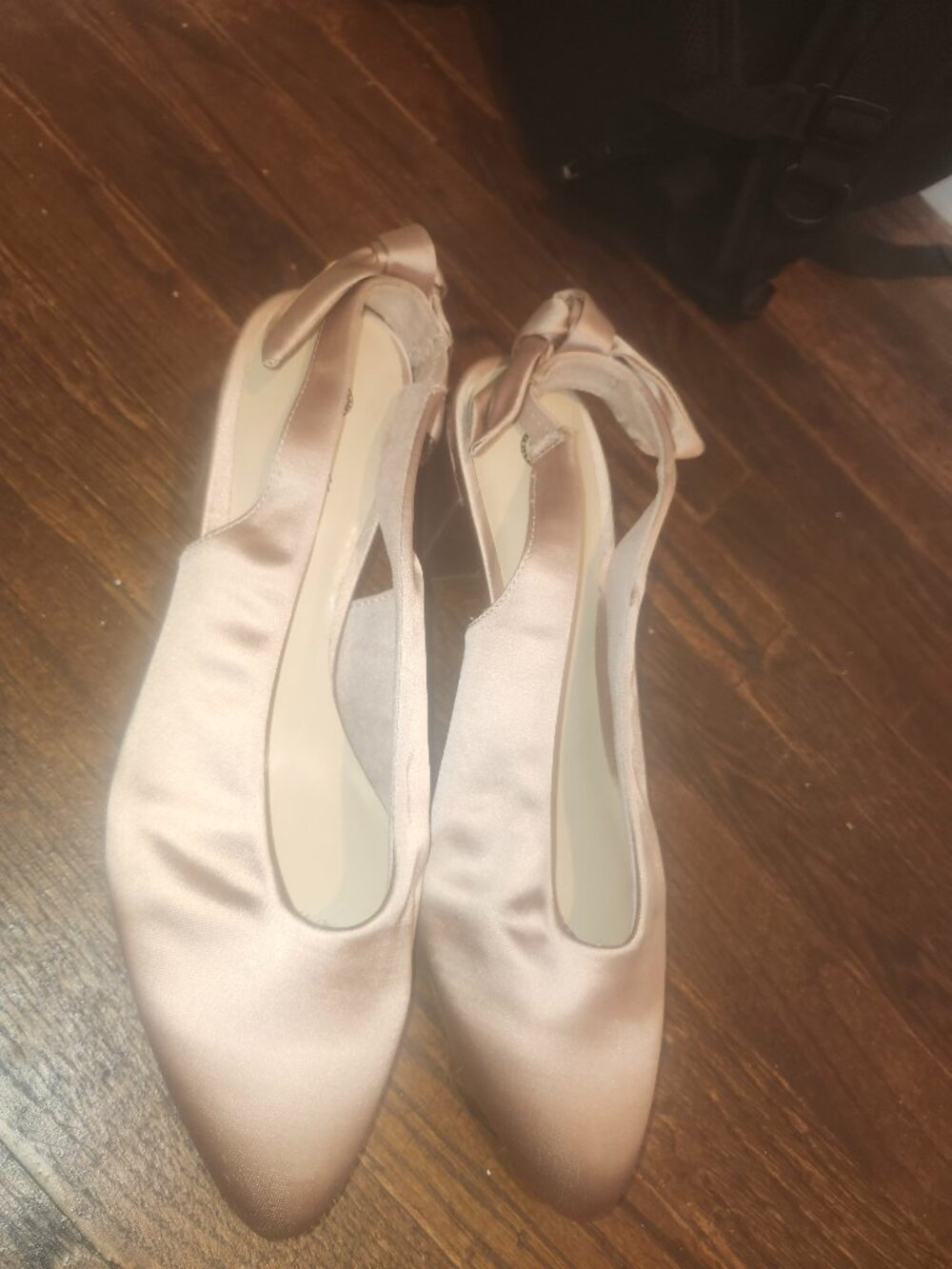 Pink Satin Bow heels